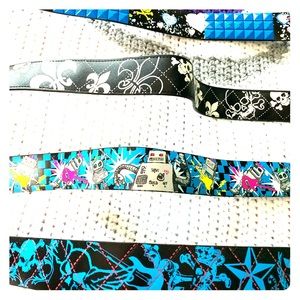 Set of 4 punk belts